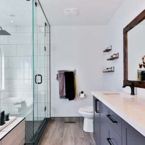 Renovated modern bathroom
